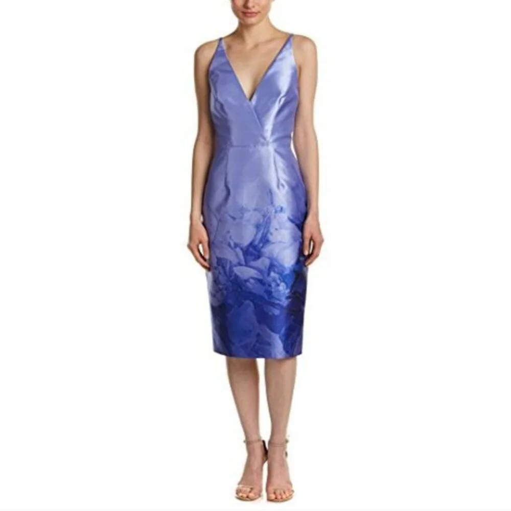 NWT ML Monique Lhuillier Mikado Sheath Dress - Picture 1 of 8